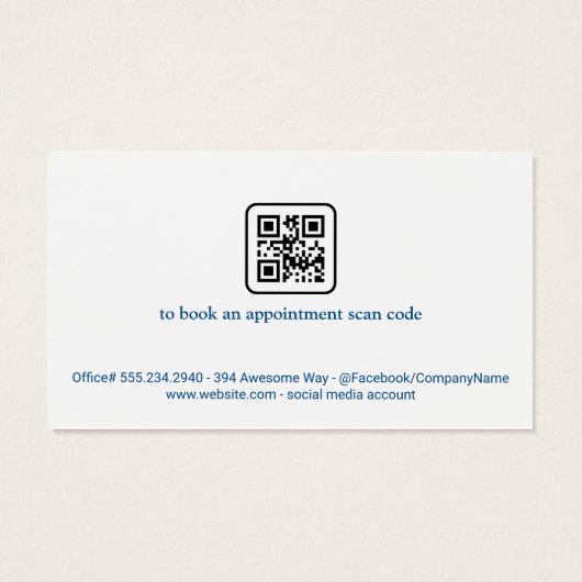 Logo des dents | Professionnel dentaire | Code Qr (Dos)