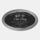 Logo des Étiquettes de Parties scintillant d'argen (Devant)