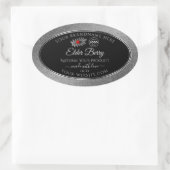 Logo des Étiquettes de Parties scintillant d'argen (Sac)