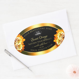 Logo des Étiquettes de produits Black Orange Bloom