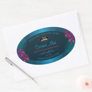Logo des Étiquettes de produits turquoises violet 