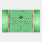 Logo des Étiquettes de produits verts Ornate Faux  (Devant)