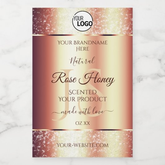 Logo des Étiquettes d'initiés Rose glamour (Étiquettes simples)