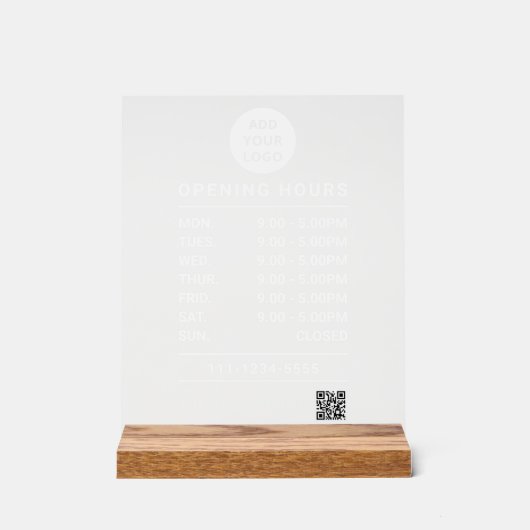 Logo des heures d'ouverture d'entreprise personnal (Recto)