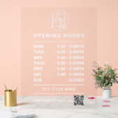 Logo des heures d'ouverture White Business et code (Mariage)