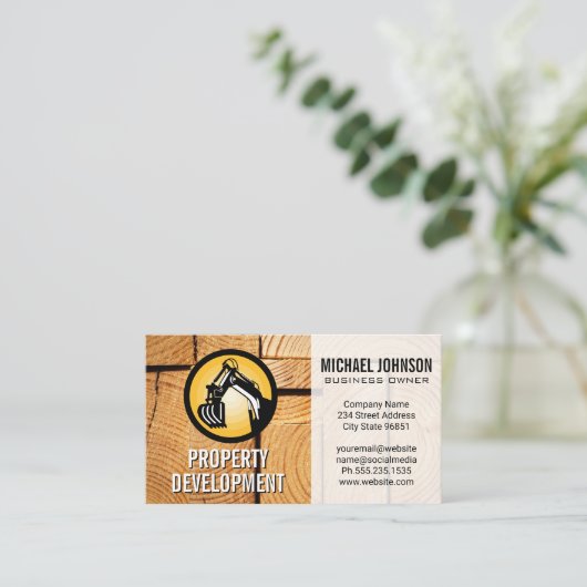 Logo des machines de construction | Cartes coupées (Debout devant)