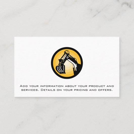 Logo des machines de construction | Cartes coupées (Dos)