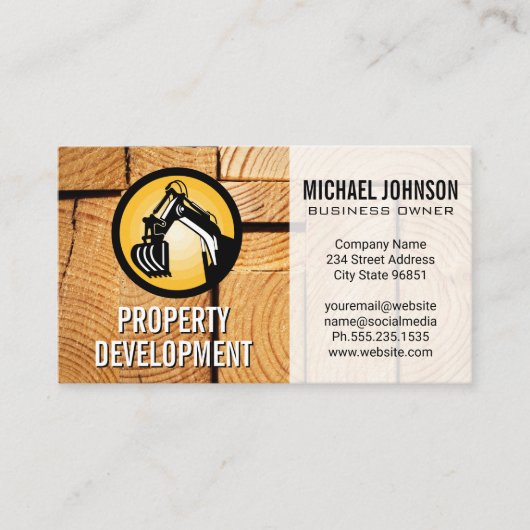 Logo des machines de construction | Cartes coupées (Devant)