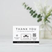 Logo des médias sociaux QR Code carte de fidélité (Debout devant)