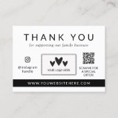 Logo des médias sociaux QR Code carte de fidélité (Devant)