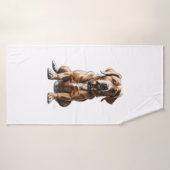 logo design t-shirt chien (Serviette de bain)