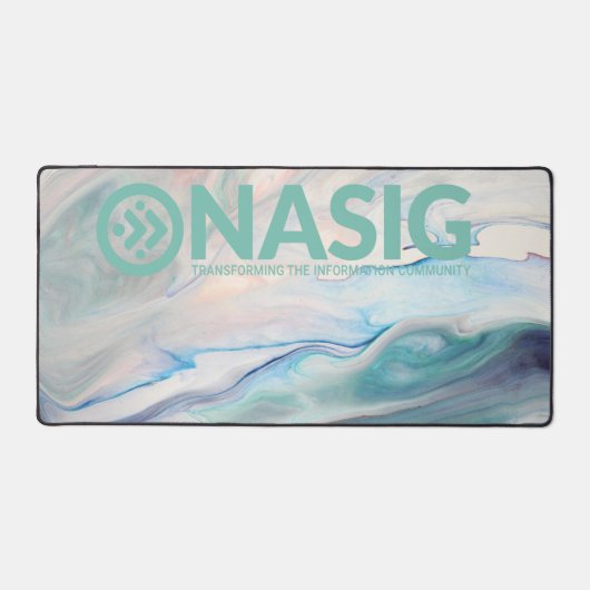 Logo Desk pad met achtergrond (groen) (Voorkant)