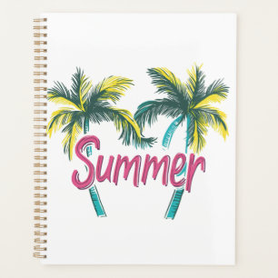 Logo d'été - Palmiers d'été avec Vibes tropicales