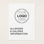 Logo d'information sur les calories allergiques Ca (Devant)