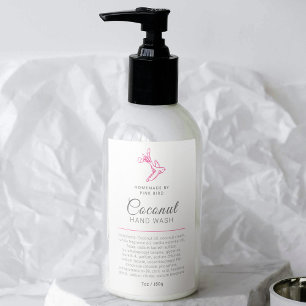 Logo d'oiseau étiquette de lavage à main de beauté