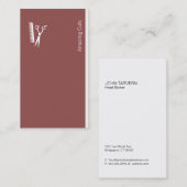 Logo (donkere kastanje) visitekaartje (Voorkant / Achterkant)