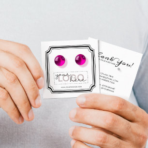 Logo Doodle Boucles d'oreilles Carré Carte 01 Pack