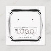 Logo Doodle Stud Oorbellen Vierkante Kaart 01 Pack Contactkaartje (Voorkant)