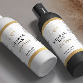 Logo d'or moderne 6 OZ 8 OZ Étiquette de bouteille