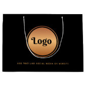 Logo doré et sac de société commercial avec texte  (Devant)