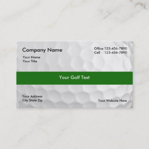Logo dos cartes de visite de golf au verso