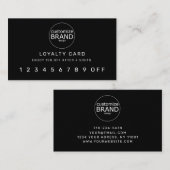 Logo double face Noir carte de fidélité profession (Devant / Derrière)