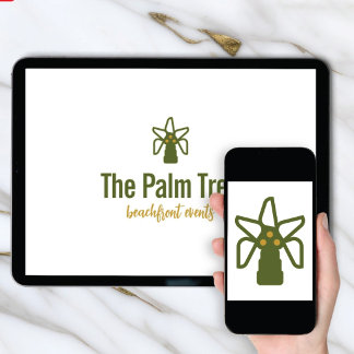 Logo Download Coconut Palm Tree Tropical Brand Kaart