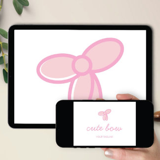 Logo Download Cute Bow | Boutique & Beauty Brand Kaart