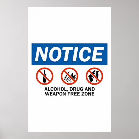 Logo Drug Free For School Poster (Devant)
