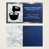 Logo du bol mixte | Marbre bleu cuir (Devant & derrière)