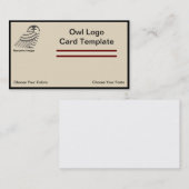 Logo du carte de visite de la Chouette d'encre (Devant / Derrière)