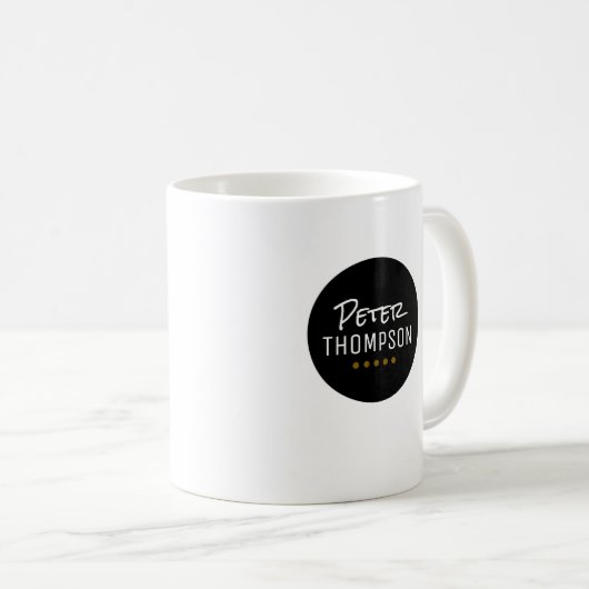 Logo du cercle noir simple Mug (Devant droit)