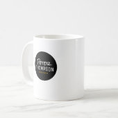 Logo du cercle noir simple Mug (Devant gauche)