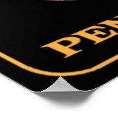 Logo du chemin de fer de Pennsylvanie, affiche noi (Coin)