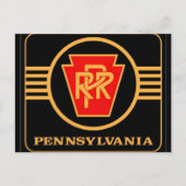 Logo du chemin de fer de Pennsylvanie, carte posta (Devant)