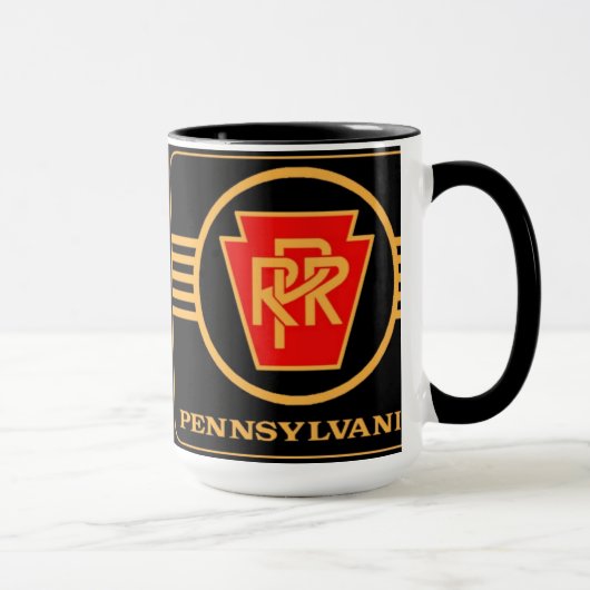 Logo du chemin de fer de Pennsylvanie, Mug noir et (Droite)