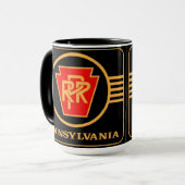 Logo du chemin de fer de Pennsylvanie, Mug noir et (Devant gauche)