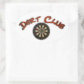 Logo du club Dart Sticker ovale Blanc (Sac)
