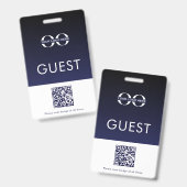 Logo du code QR de la société de badge invité (Avant & arrière)