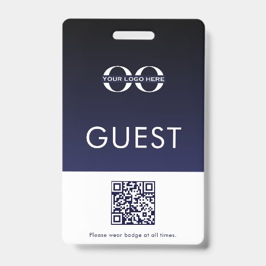 Logo du code QR de la société de badge invité (Avant)
