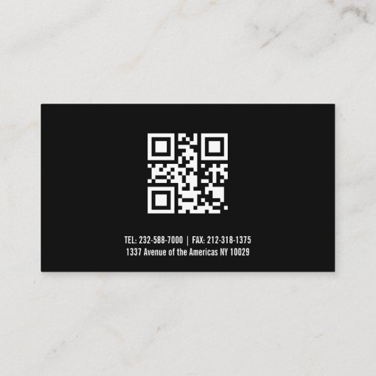 Logo du code QR ou Carte de visite d'image des icô (Dos)