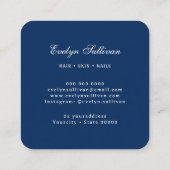 Logo du coquillage bleu blanc carte de visite (Dos)