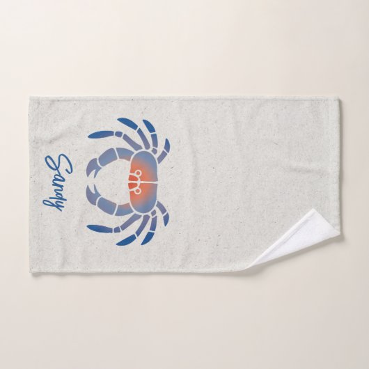 Logo du crabe bleu (Serviette à main)