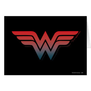Logo du dégradé bleu rouge de Wonoman