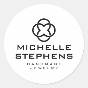 Logo du designer de bijoux moderne Stickers blancs