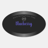 Logo du Étiquette de produit noir blanc chatoyant (Devant)