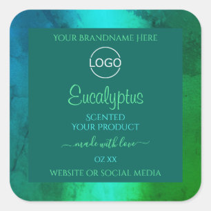 Logo du Étiquette de produit Shimmery Turquoise et
