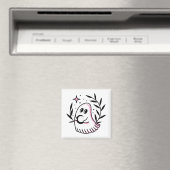 Logo du fantôme Magnet rose et noir (In Situ (Lave-vaisselle))