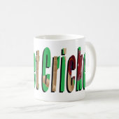 Logo Du Jeu De Cricket, Mug De Café Blanc. (Devant droit)