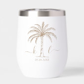 Logo du Mariage Monogramme Palm Tree (Arrière)